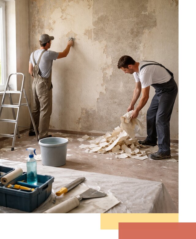 Снятие старых обоев в Якутске быстро и качественно