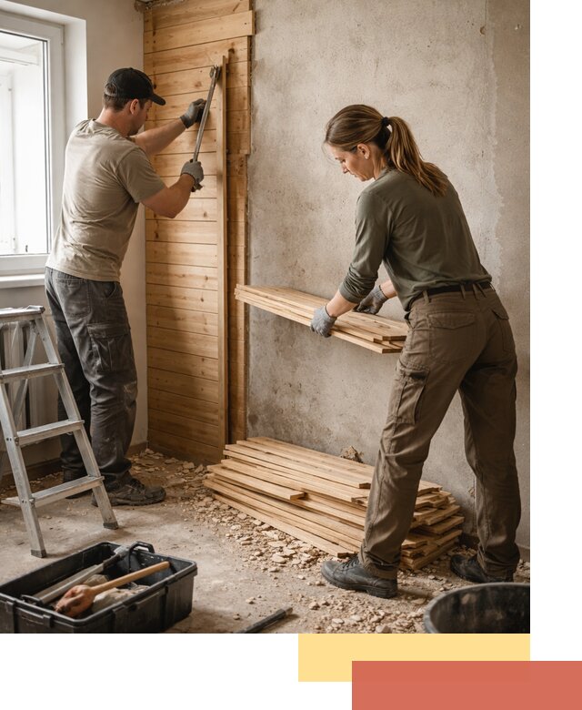 Демонтаж вагонки со стен в Якутске — профессиональный демонтаж