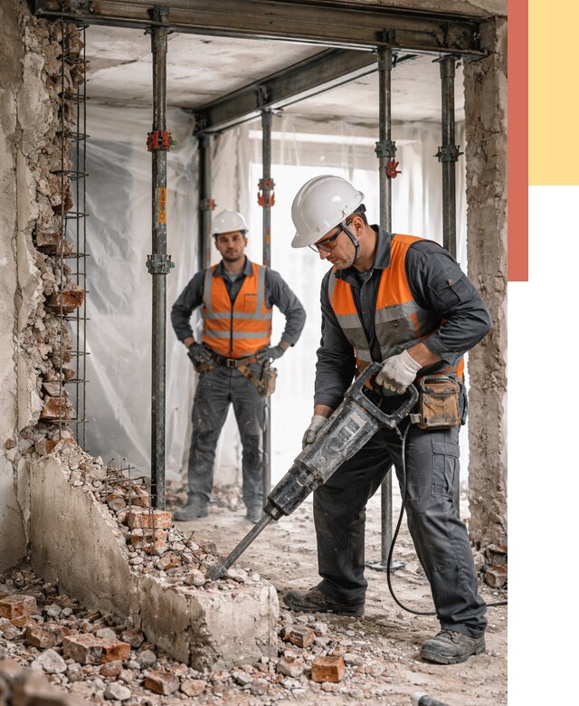 Снос несущих стен в Якутске от 10675 руб. — демонтаж несущей стены под ключ | ОТДЕЛОЧНИК-Ктс