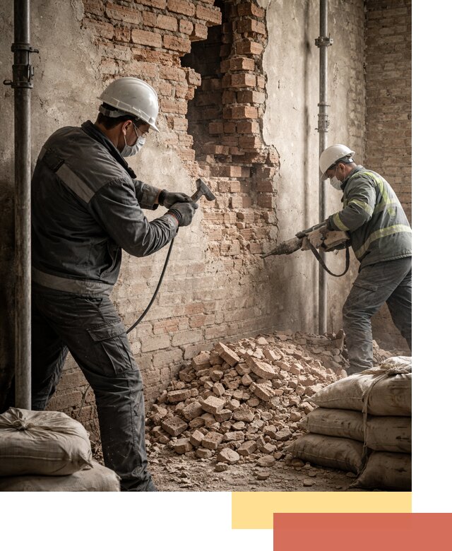 Демонтаж кирпичных стен в Якутске быстро и безопасно