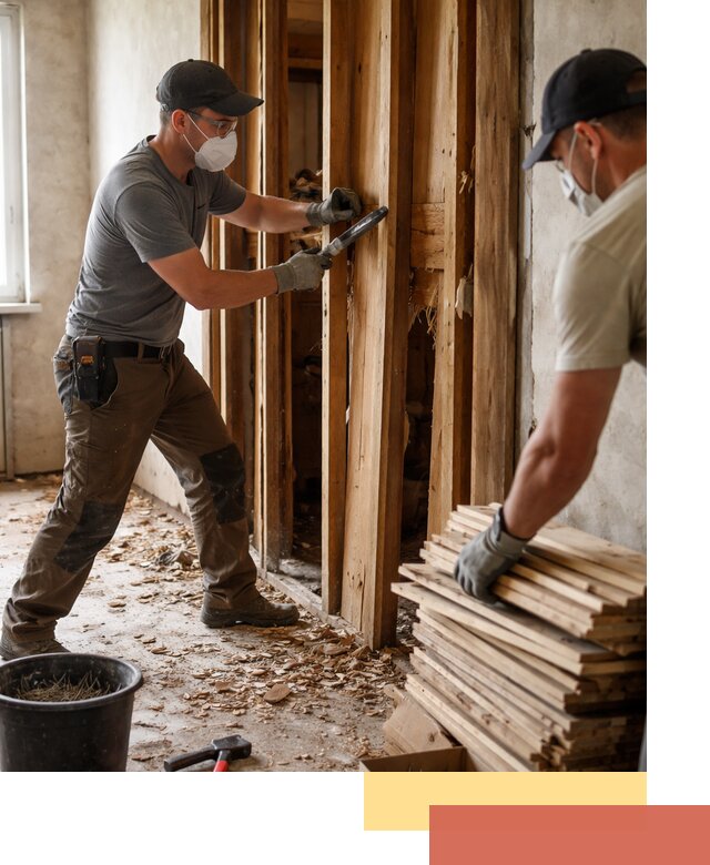 Демонтаж деревянных перегородок в Якутске быстро и аккуратно