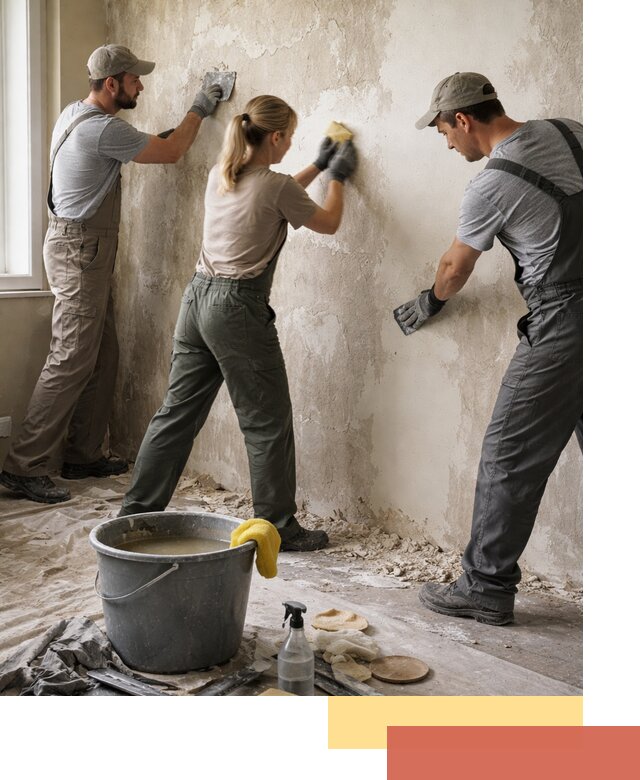 Очистка стен от клея и грунтовки в Якутске качественно и быстро