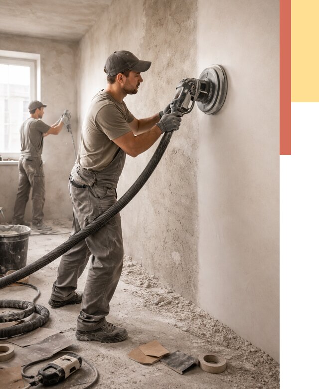 Шлифовка стен в Якутске от 1250 руб/м2 — быстро и недорого | ОТДЕЛОЧНИК-Ктс