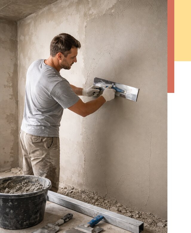 Штукатурка стен без маяков в Якутске от 7499 руб/м2 — услуги и цена | ОТДЕЛОЧНИК-Ктс