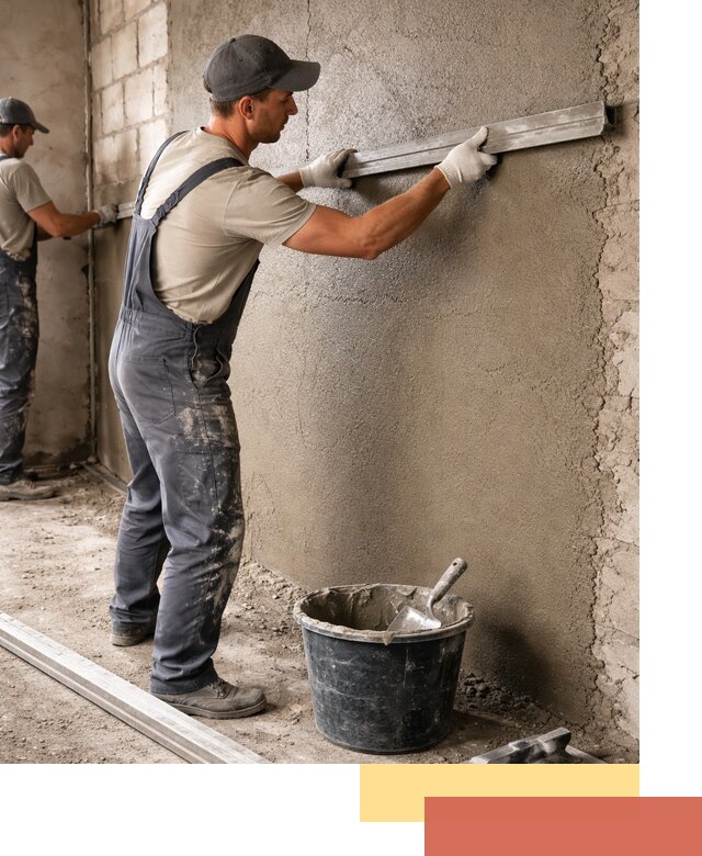 Штукатурка стен цементно-песчаная в Якутске профессионально