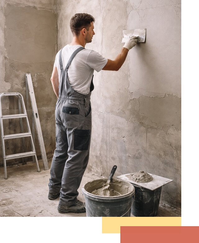 Штукатурка стен в ванной под ключ в Якутске