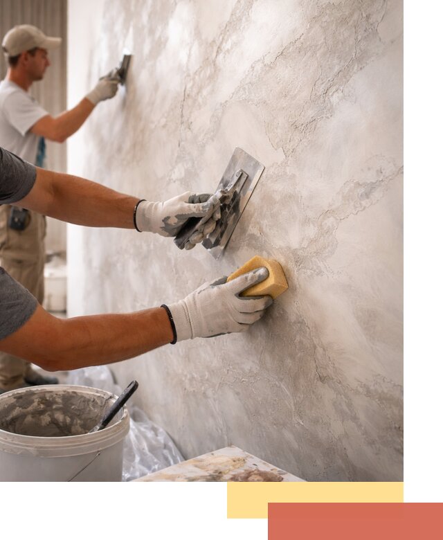 Декоративная штукатурка под мрамор в Якутске для стен и потолков