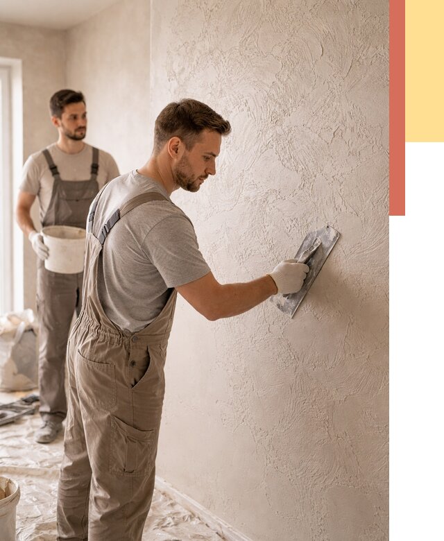 Фактурная штукатурка стен в Якутске от 4374 руб./м² — заказать под ключ | ОТДЕЛОЧНИК-Ктс