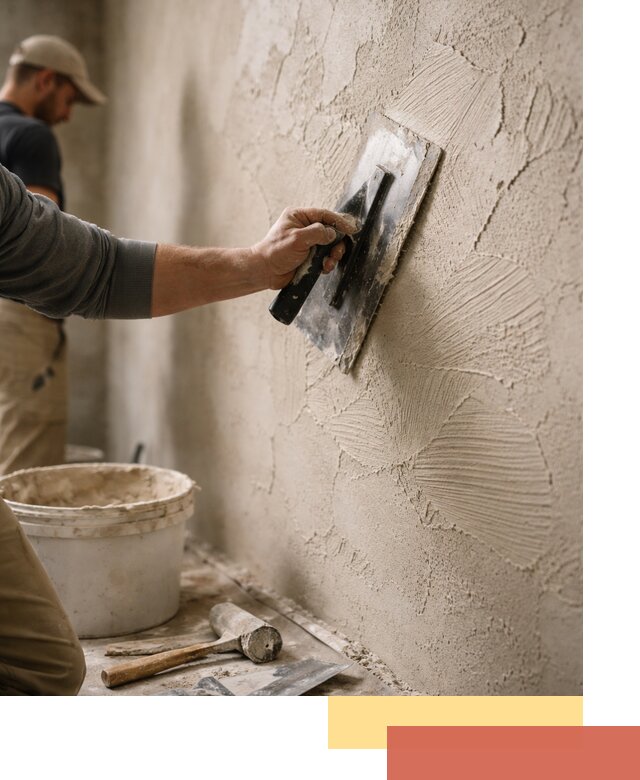 Фактурная штукатурка стен в Якутске — монтаж, отделка, реставрация