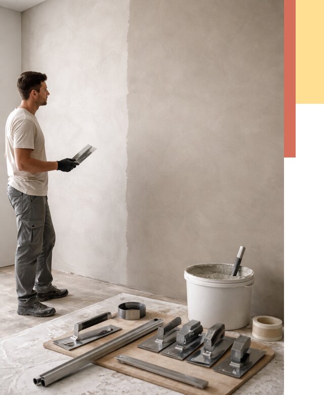 Нанесение микроцемента на стены в Якутске от 3333 руб./м2 под ключ | ОТДЕЛОЧНИК-Ктс