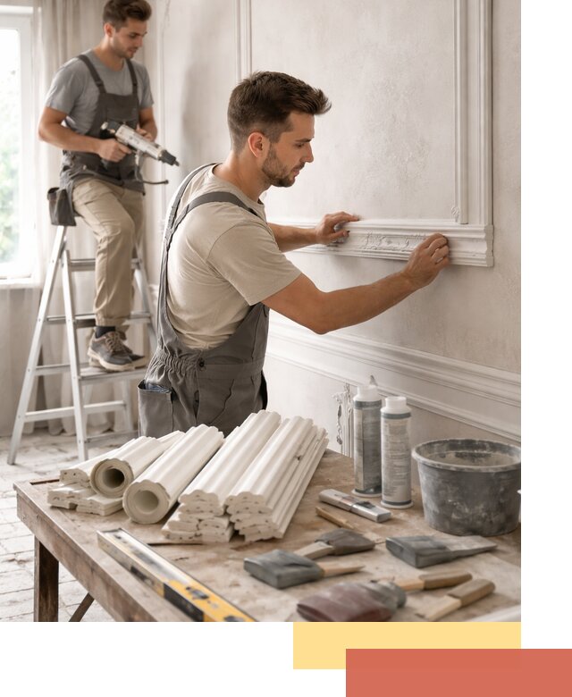 Монтаж лепнины на стены в Якутске профессионально и качественно