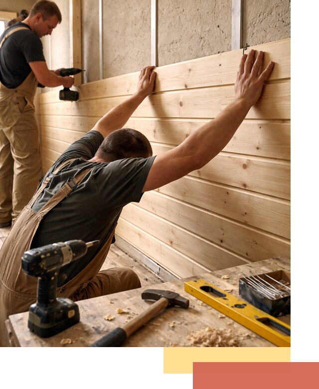 Монтаж деревянной вагонки на стены в Якутске быстро и качественно