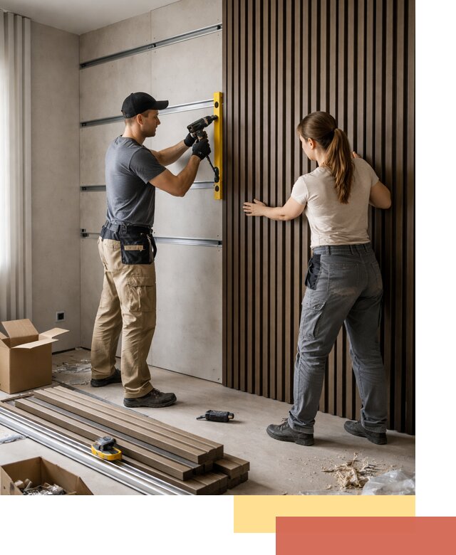 Монтаж реечных панелей на стены в Якутске