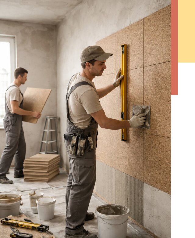 Монтаж пробковых панелей на стены в Якутске от 3645 руб. — ОТДЕЛОЧНИК-Ктс