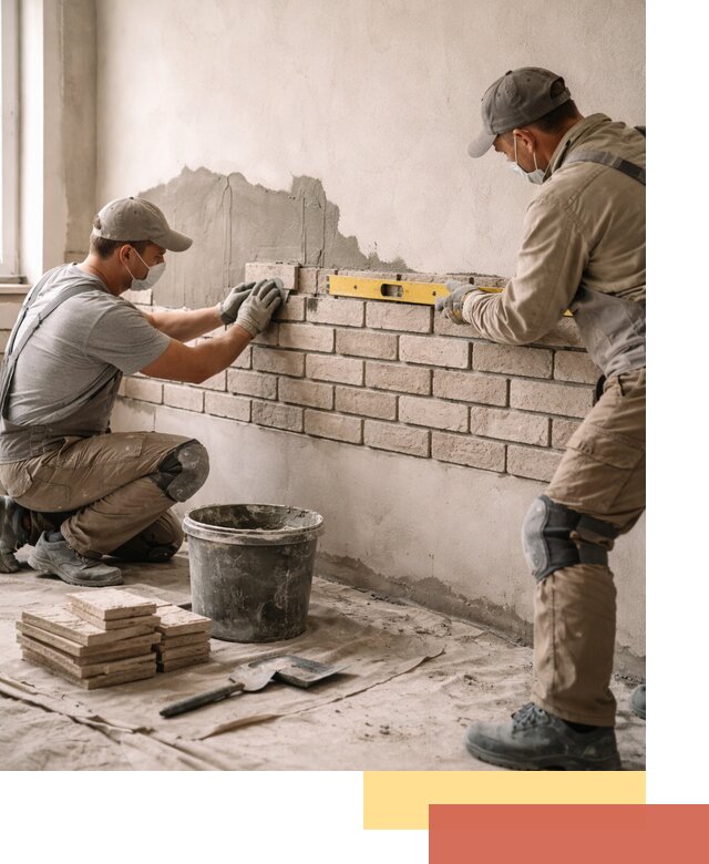 Монтаж декоративного кирпича профессионально в Якутске