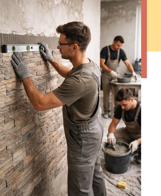 Монтаж искусственного камня в Якутске от 4687 руб. под ключ | ОТДЕЛОЧНИК-Ктс