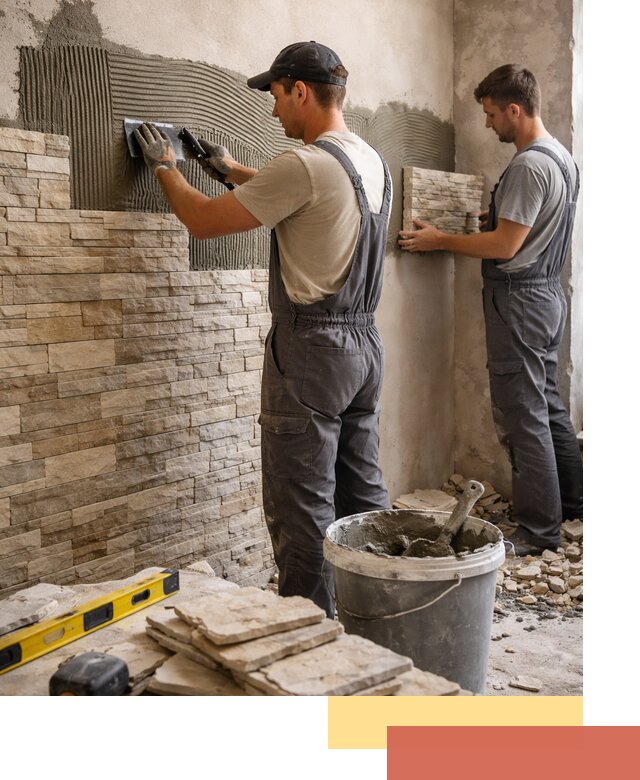 Монтаж искусственного камня в Якутске — облицовка стен и фасадов