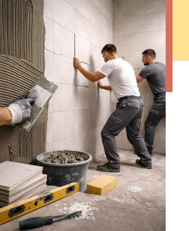 Укладка плитки на стены в Якутске от 885 руб. — качественно и недорого | ОТДЕЛОЧНИК-Ктс