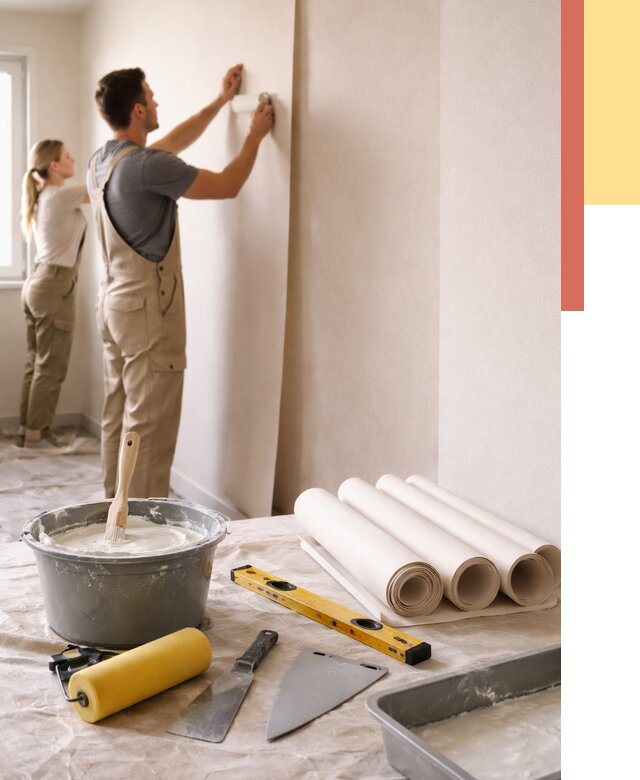 Поклейка бумажных обоев в Якутске от 5728 руб./м2 — быстро и недорого | ОТДЕЛОЧНИК-Ктс