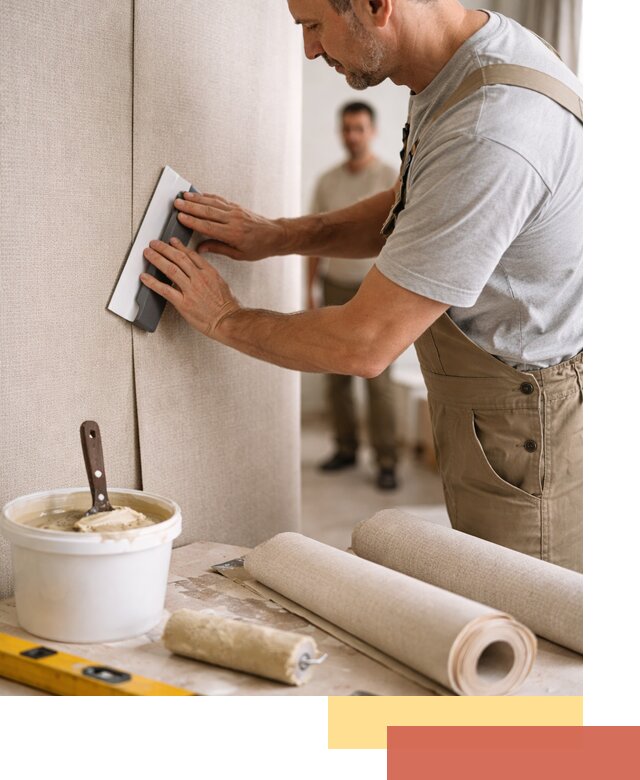 Поклейка текстильных обоев в Якутске профессионально и аккуратно