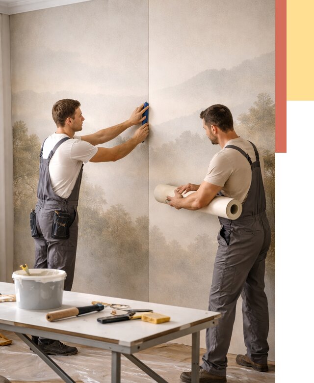 Поклейка фотообоев в Якутске от 8853 руб/м² — быстро и недорого | ОТДЕЛОЧНИК-Ктс