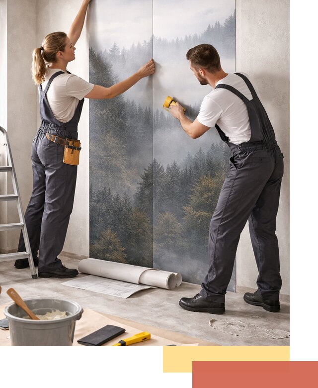 Поклейка фотообоев профессионально в Якутске под ключ