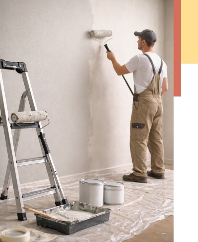 Покраска стен латексной краской в Якутске от 4687 руб. за м2 | ОТДЕЛОЧНИК-Ктс