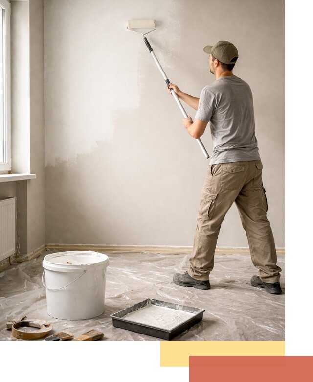 Покраска стен латексной краской в Якутске качественно и быстро