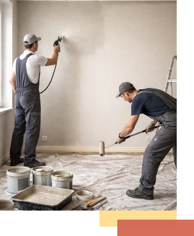 Покраска стен моющейся краской и защита поверхностей в Якутске