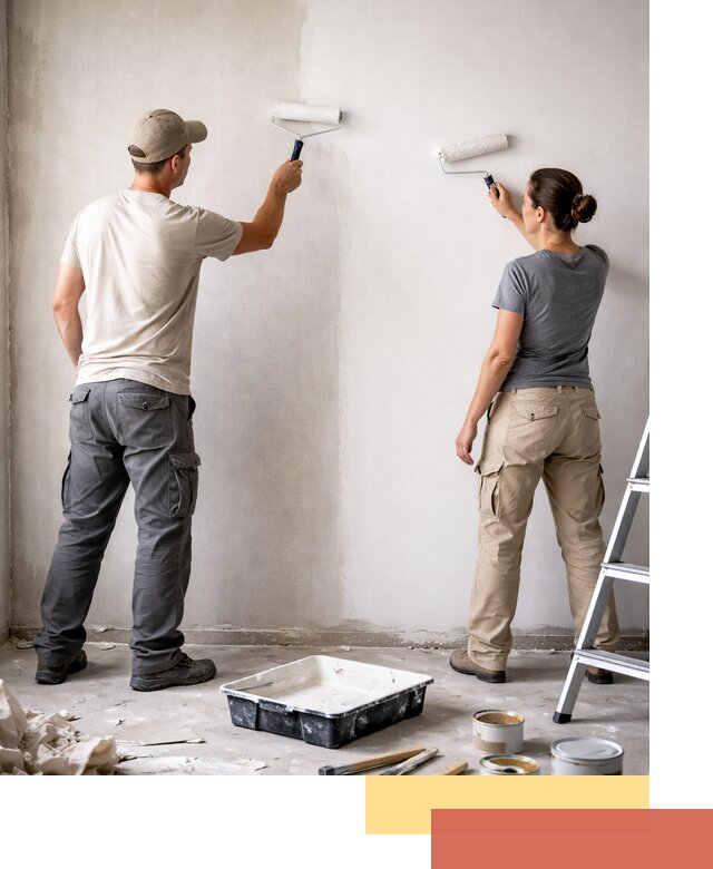 Окраска стен по стеклохолсту в Якутске качественно и долговечно