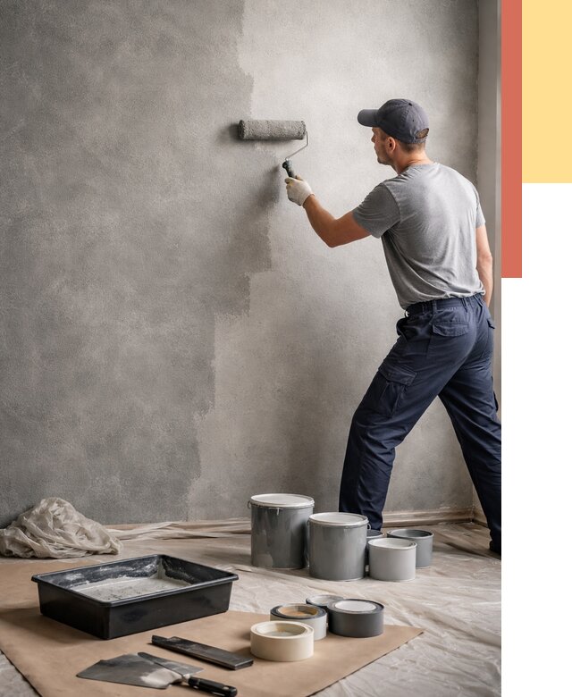 Покраска стен под бетон в Якутске от 677 руб. за м2 — быстро и недорого | ОТДЕЛОЧНИК-Ктс