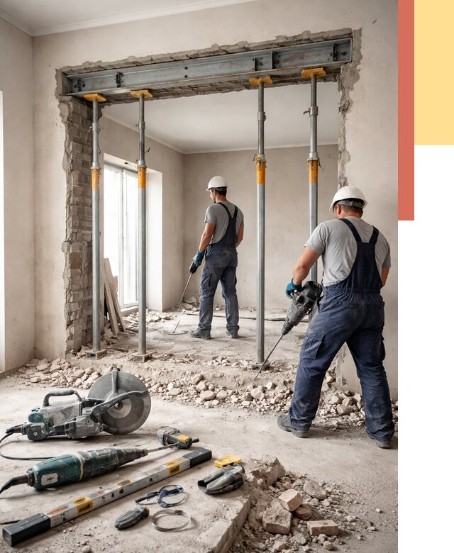 Прорезка проема в стене в Якутске от 4687 руб. — быстро и недорого | ОТДЕЛОЧНИК-Ктс