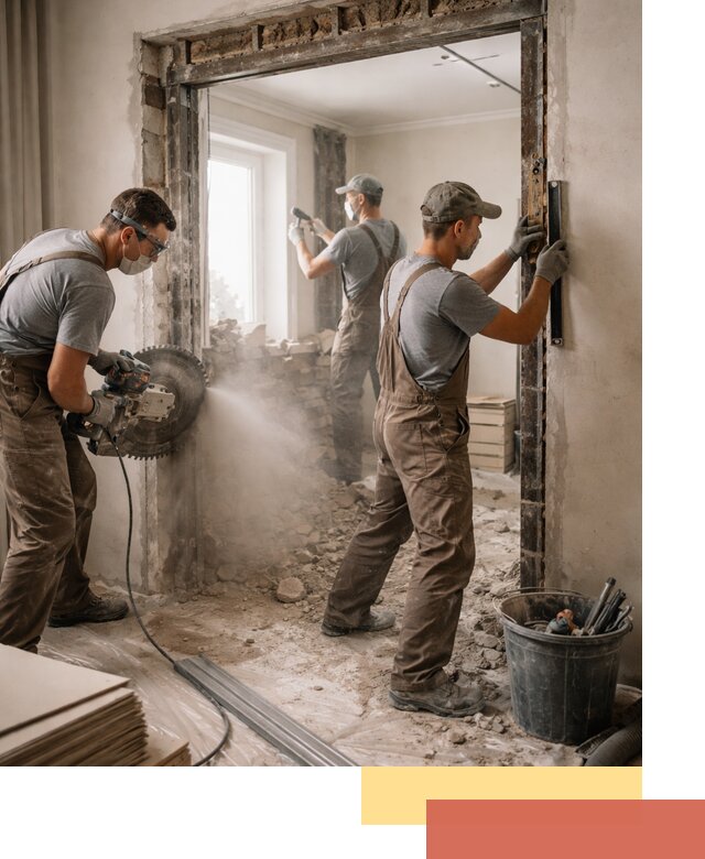 Расширение дверного проема под установку новой двери в Якутске