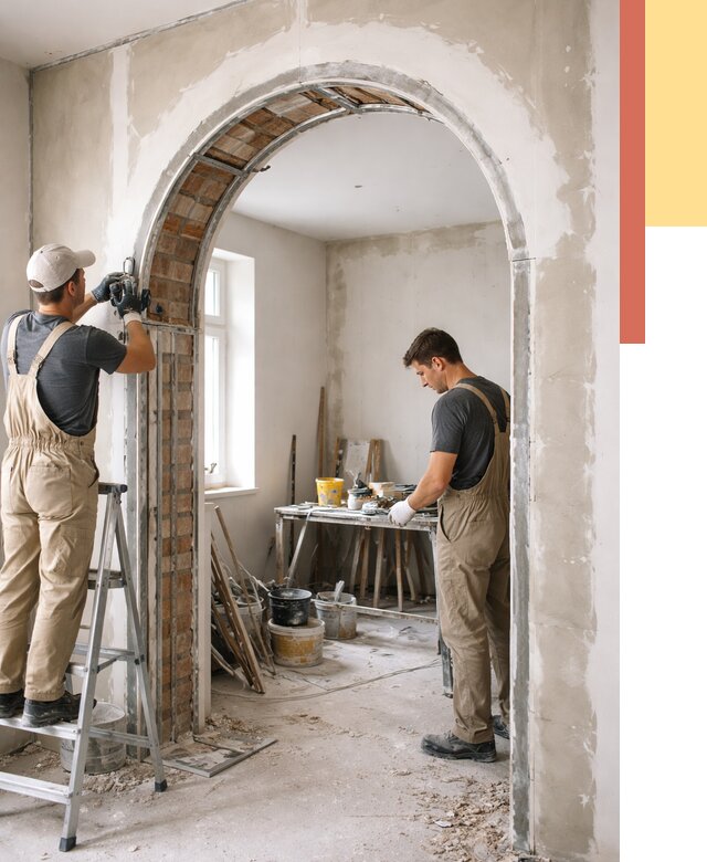 Устройство арочного проема в Якутске от 9894 руб. под ключ — быстро и недорого | ОТДЕЛОЧНИК-Ктс