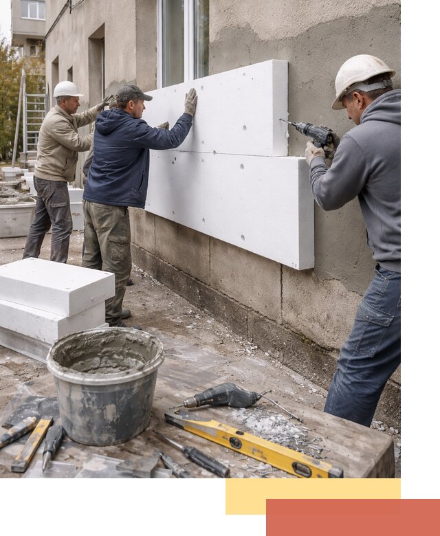 Утепление наружных стен пенопластом в Якутске