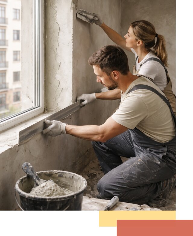 Штукатурка откосов дверей и окон профессионально в Якутске