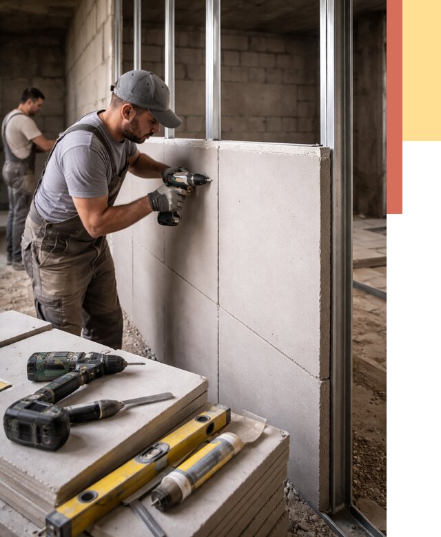 Кладка влагостойких перегородок ПГП в Якутске от 1250 руб. под ключ | ОТДЕЛОЧНИК-Ктс