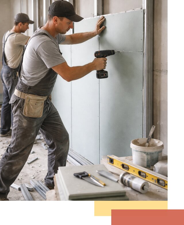 Кладка влагостойких перегородок ПГП в Якутске