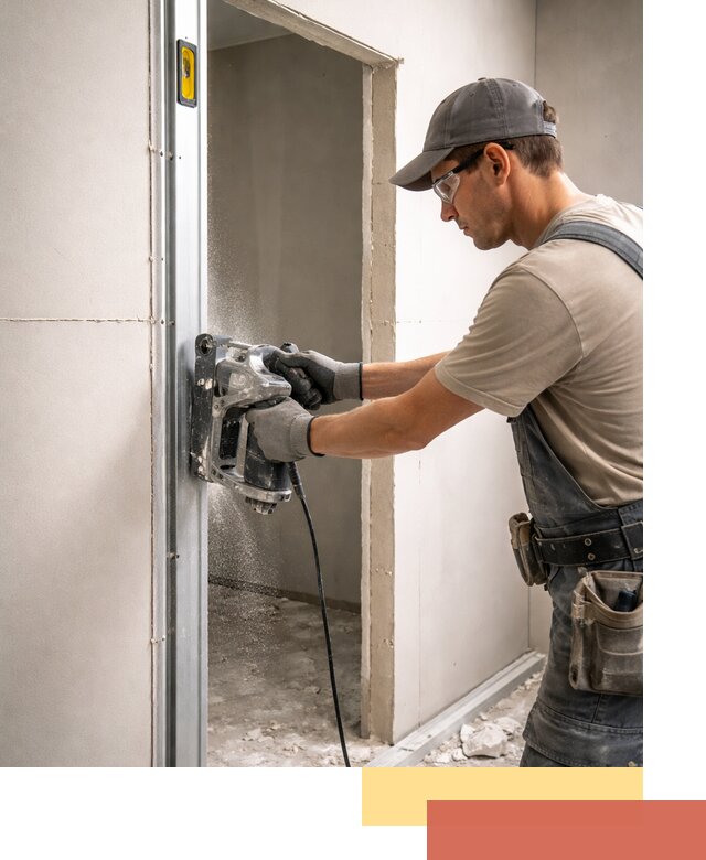 Устройство дверного проема в перегородке в Якутске