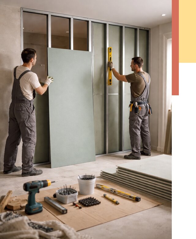 Перегородка из влагостойкого гипсокартона в Якутске от 4999 руб. — монтаж под ключ | ОТДЕЛОЧНИК-Ктс