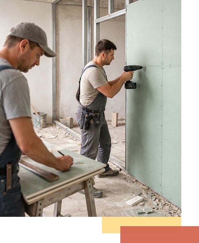 Перегородки из влагостойкого гипсокартона под ключ в Якутске