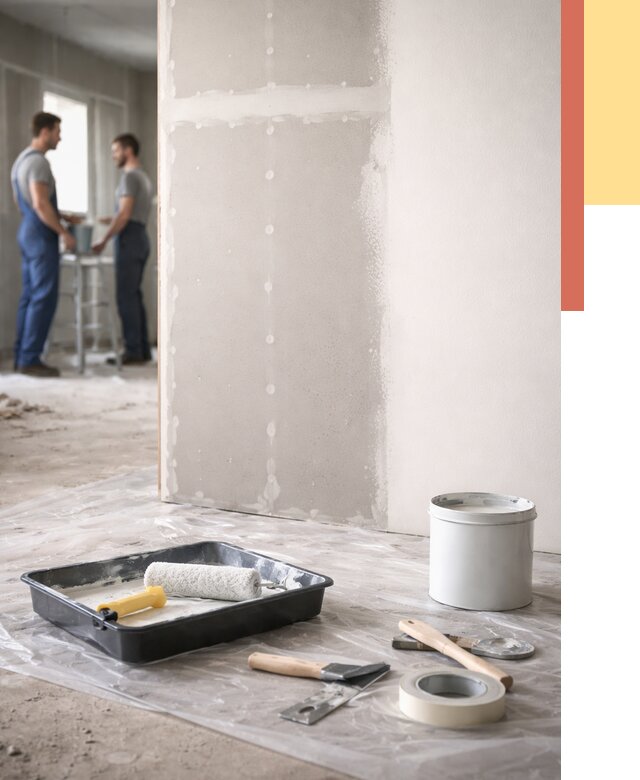 Покраска перегородок из гипсокартона в Якутске от 4687 руб. под ключ | ОТДЕЛОЧНИК-Ктс