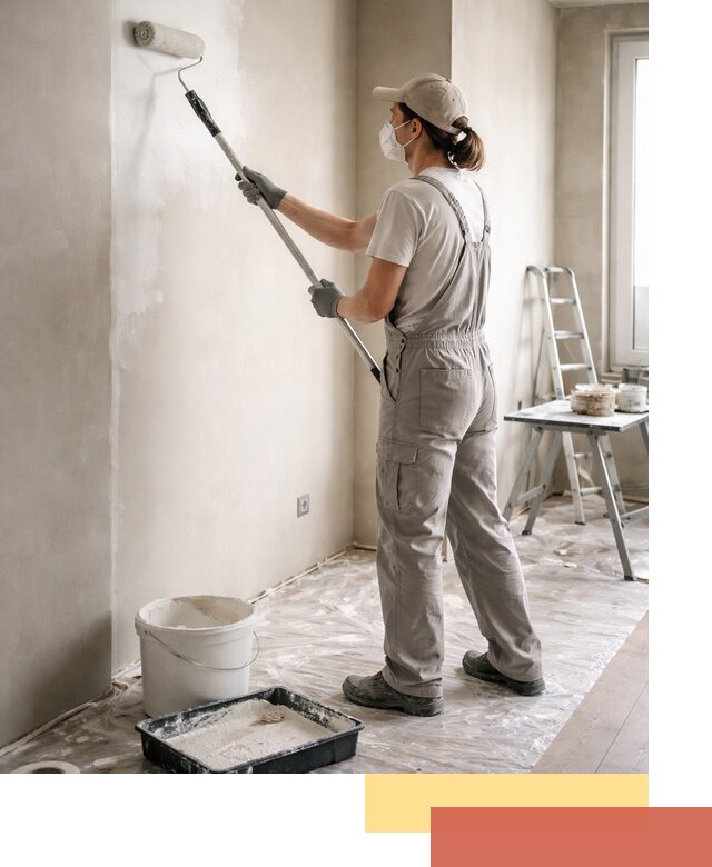 Покраска перегородок из гипсокартона в Якутске качественно и недорого