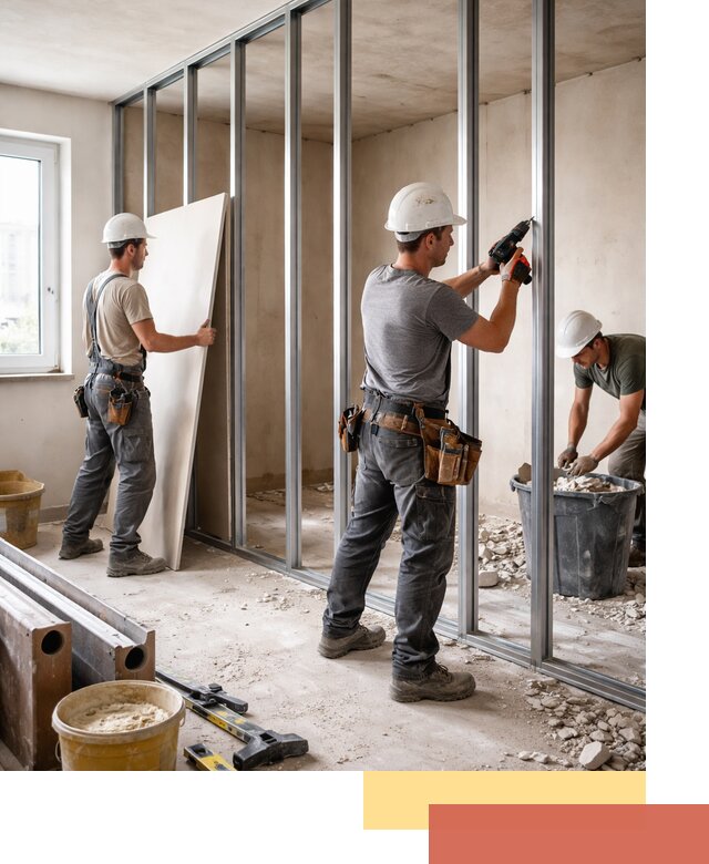 Перенос гипсокартонной перегородки в Якутске профессионально и быстро