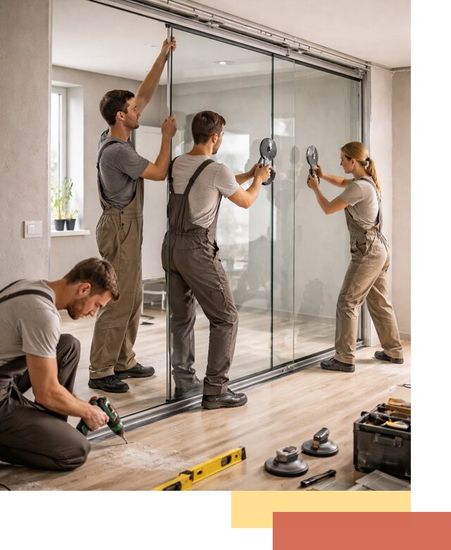 Изготовление стеклянных перегородок на заказ в Якутске