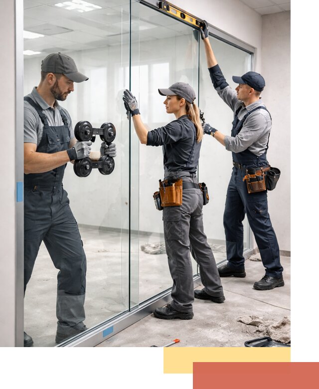 Профессиональный монтаж стеклянных перегородок в Якутске