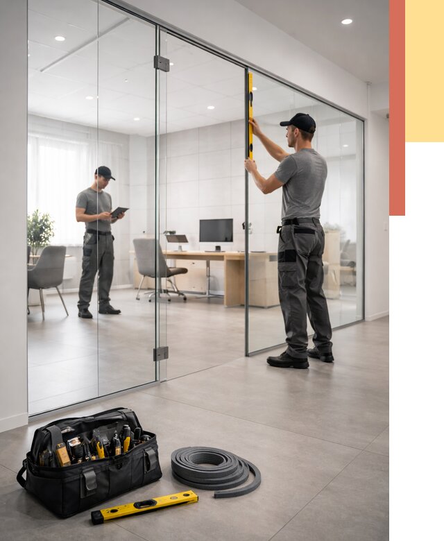 Цельностеклянные перегородки под ключ в Якутске от 9894 руб. — монтаж и цены | ОТДЕЛОЧНИК-Ктс