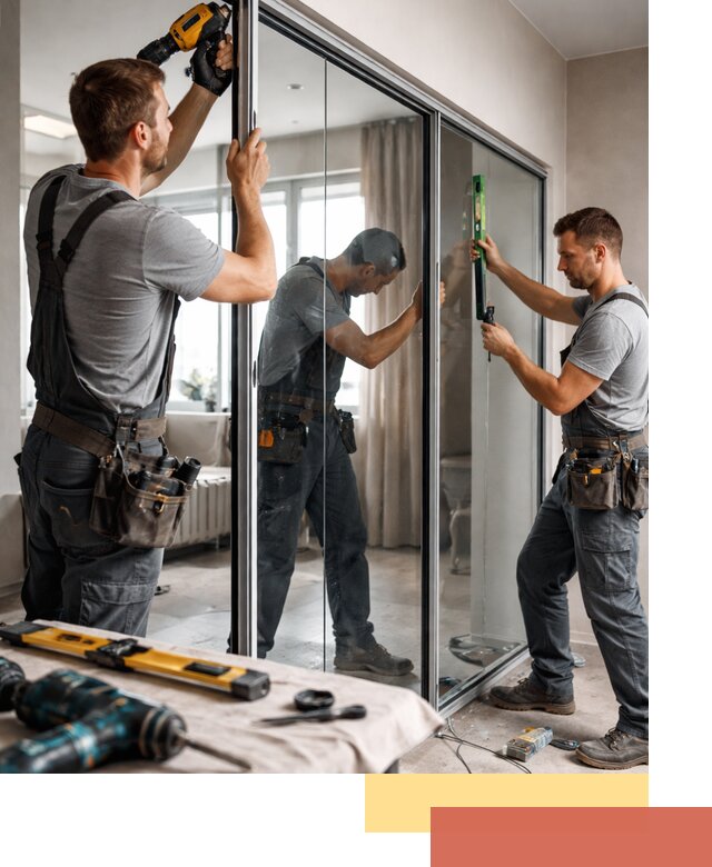 Каркасные стеклянные перегородки под ключ в Якутске