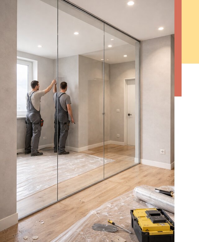 Безрамные стеклянные перегородки в Якутске — монтаж от 9894 руб. | ОТДЕЛОЧНИК-Ктс