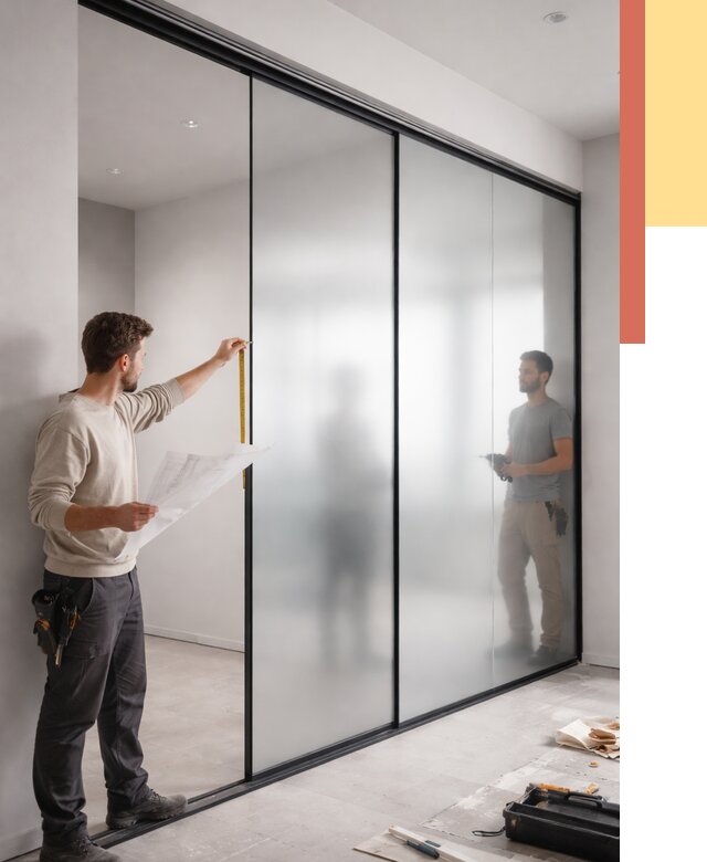 Матовые стеклянные перегородки в Якутске от 8853 руб. — монтаж и установка | ОТДЕЛОЧНИК-Ктс